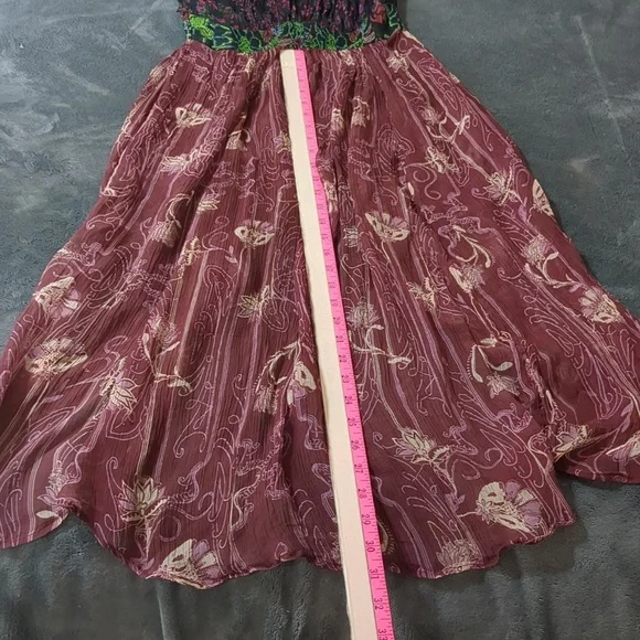 Free People Daisy Fields Sheer Floral Maxi Tunic Dress Size XS - Picture 10 of 10